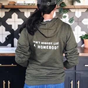 Magnolia Fixer Upper Homebody Chip and Joanna Gaines Hoodie Sweatshirt Green